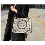 Túi Cói Họa Tiết Hình Trống Nút Bấm Mẫu NNJ018