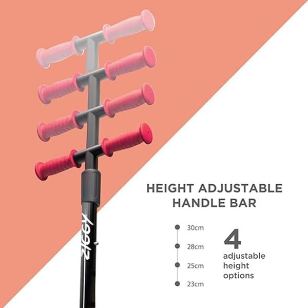 Xe Trượt 3 Bánh Scooter Spartan Ziggy 3-Wheel Tilt Scooter w/LED light - Red ZG-7036