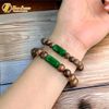  Vòng tay đôi nam nữ gỗ trầm hương tốc vườn mùi thơm dịu nhẹ mix lu thống ngọc sơn thủy xanh tài lộc 