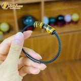  Vòng tay lu thống mix ngũ điếu đá mắt hổ nâu vàng hợp mệnh kim và mệnh thổ tài lộc may mắn 