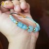  Vòng tay lu thống mix ngũ điếu mix cỏ 4 lá Aqua hợp mệnh thủy mộc may mắn tài lộc 