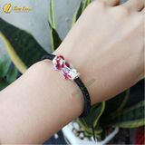  Vòng tay may mắn dây chỉ tây tạng bện ngũ sắc 2 đầu mix  tỳ hưu đổi màu tài lộc hanh thông - Tuệ Lâm 
