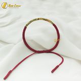  Vòng tay chỉ may mắn bện chỉ ngũ sắc tây tạng ở giữa bình an -Tuệ Lâm 