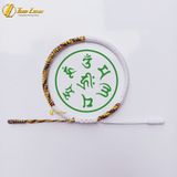  Vòng tay chỉ may mắn màu trắng bện kiểu tibets đối xứng xen kẽ mang lại bình an - Tuệ Lâm 