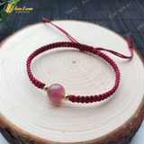  Vòng Chỉ Handmade Hạt Đá Thạch Anh Dâu Tây 