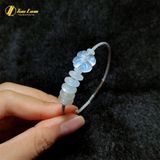  Vòng tay ngũ điếu mix cỏ 4 lá đá moonstone hợp mệnh kim mệnh thủy chiêu tài hút lộc may mắn 