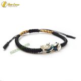  Vòng tay may mắn dây chỉ tây tạng bện ngũ sắc 2 đầu mix  tỳ hưu đổi màu tài lộc hanh thông - Tuệ Lâm 