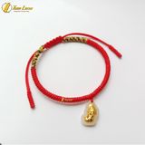  Vòng Tay Chỉ Đỏ May Mắn Bện Tỳ Hưu Ngọc Phỉ Thúy Tài Lôc Hợp Mệnh 