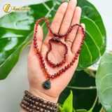  Bộ trang sức amber cho bé vòng tay vòng cổ hổ phách huyết mix phật di lặc lam ngọc bình an 