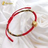  Vòng Chỉ Handmade Tibets Ngũ Sắc Bi Vàng 