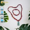 Bộ trang sức amber cho bé vòng tay vòng cổ hổ phách huyết mix tiểu phật lam ngọc bình an
