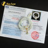  Chuỗi Vòng Tay Bạch Ngọc Cuốn Nhiều Vòng Mix Ngũ Điếu và Charm Cỏ 4 Lá May Mắn - Tài Lộc - Bình An 