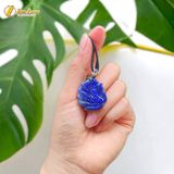  Dây chuyền mặt hồ ly chúa 9 đuôi lệch đùi ngọc lưu ly hợp mệnh thủy mộc trợ duyên may mắn 