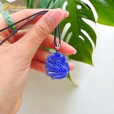  Dây chuyền mặt hồ ly chúa 9 đuôi lệch đùi ngọc lưu ly hợp mệnh thủy mộc trợ duyên may mắn 