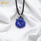  Dây chuyền mặt hồ ly chúa ôm hoa lapis lazuis hợp mệnh thủy mộc, trợ duyên may mắn - Tuệ Lâm 