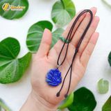  Dây chuyền mặt hồ ly chúa 9 đuôi lệch đùi ngọc lưu ly hợp mệnh thủy mộc trợ duyên may mắn 