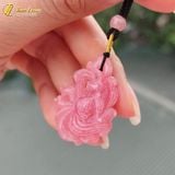  Dây chuyền mặt hồ ly chúa 9 đuôi dáng thủng đá đào hoa hợp mệnh trợ duyên may mắn 