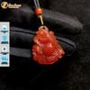 Dây chuyền mặt hồ ly chúa chín đuôi thủng mã não đỏ hợp mệnh thổ hỏa hỗ trợ tình duyên may mắn