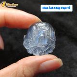  Dây chuyền mặt hồ ly chúa 9 đuôi đá moonstone dáng tròn vọng nguyệt hợp mệnh kim thủy 