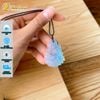 Dây chuyền mặt hồ ly chúa 9 đuôi cuốn dải lụa đá aquamarine hợp mệnh thủy mộc, trợ duyên may mắn - Tuệ Lâm