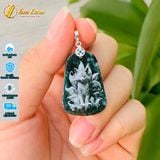  Dây chuyền mặt hồ ly 9 đuôi in 3D trên mặt ngọc jade hợp mệnh trợ duyên may mắn 