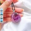 Dây chuyền mặt hồ ly chúa ngắm hoa trợ duyên, may mắn đá thạch anh tím hợp mệnh hỏa và mệnh thổ - Tuệ Lâm