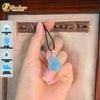 Dây chuyền mặt hồ ly chúa ôm hoa đá aquamarine hợp mệnh thủy mộc, trợ duyên may mắn - Tuệ Lâm