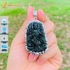 Dây chuyền mặt phật quan âm bồ tát nam hải ngọc bích hợp mệnh bọc bạc S925 bình an may mắn