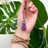  Dây chuyền mặt phật quan âm đá thạch anh tím hợp mệnh hỏa mệnh thổ bình an may mắn 