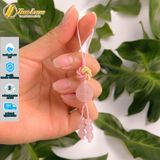  Dây treo ốp điện thoại bện biểu tượng cát tường mix đồng xu đá thạch anh hồng may mắn bình an 