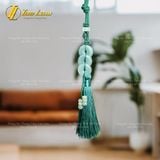  Dây Treo Túi Xách Phong Thủy Khấu Bình An (Điếu Tam Tài) Lam Ngọc May Mắn - Tài lộc - Hưng Thịnh 