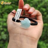  Vòng Chỉ May Mắn Bện Mặt Hồ Ly Chúa Ôm Hoa Đá Aquamarine phụ trợ tình duyên - Tuệ Lâm 