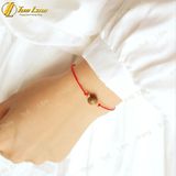 Vòng tay chỉ đỏ may mắn mix hạt trầm hương bi bạc mạ vàng may mắn bình an - Tuệ Lâm 