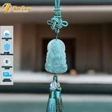  Khánh treo xe ô tô mặt phật mẹ quan âm lam ngọc hợp mệnh may mắn bình an - DIY TUỆ LÂM 
