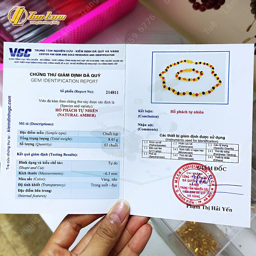  Bộ trang sức amber cho bé vòng hổ phách nhiều màu mix mặt phật di lặc lam ngọc bình an may mắn - Tuệ Lâm 