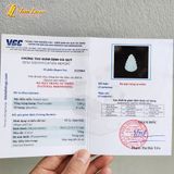  Mặt dây hồ ly chúa xòe đuôi đá moonstone trắng ánh xanh hợp mệnh kim thủy bọc viền hạt thóc 