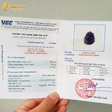  Dây chuyền mặt hồ ly chúa chín đuôi thủng đá thạch anh tím hợp mệnh hỏa thổ may mắn trợ duyên 