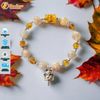 Lắc tay bạc nữ hạt mã não liên hoa lu thống amber mix charm mèo thần tài may mắn