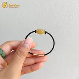  Vòng Tay Lu Thống Dáng Bầu Dục Đá Thạch Anh Tóc Vàng Chạm Kim Tiền - Tuệ Lâm 