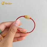  Vòng Tay Lu Thống Dáng Bầu Dục Đá Thạch Anh Tóc Vàng Chạm Kim Tiền - Tuệ Lâm 