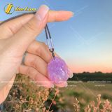  Dây Chuyền Mặt Hồ Ly Chúa Chín Đuôi Đá Thạch Anh Tím Hợp Mệnh Hỏa - Mệnh Thổ, Trợ Duyên - May Mắn - Tuệ Lâm 