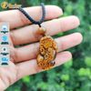 Dây chuyền mặt tỳ hưu tài lộc đá thạch anh mắt hổ nâu vàng hợp mệnh kim thổ, chiêu tài hút lộc - Tuệ Lâm