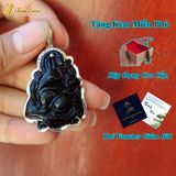  Mặt dây hồ ly chúa dáng dải lụa thạch anh đen bọc bạc S925 hợp mệnh thủy mộc trợ duyên may mắn 