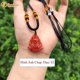  Mặt Dây Chuyền Nữ Mặt Hồ Ly Chúa Trợ Tình Duyên Ngọc Huyết Jadeit Đỏ Tự Nhiên  - Tuệ Lâm 