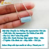  Mặt Dây Chuyền Lu Thống Đá Aquamarine Tự Nhiên Hợp Mệnh Thủy Mang Lại Tài Lộc Thịnh Vượng 