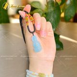  Dây Chuyền Mặt Phật Quan Âm Bồ Tát Đá Aquamarine hợp mệnh Thủy- mệnh Mộc, Bình An May Mắn 