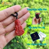  Dây Chuyền Mặt Phật Quan Âm Bồ Tát Đá Ngọc Huyết Jadeit Tự Nhiên Bình An May Mắn 