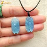  Dây chuyền mặt ve sầu aquamarine, hợp mệnh thủy, mộc, mang lại may mắn bình an - Tuệ Lâm 