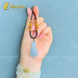  Dây Chuyền Mặt Phật Quan Âm Bồ Tát Đá Aquamarine hợp mệnh Thủy- mệnh Mộc, Bình An May Mắn 