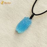  Dây chuyền mặt ve sầu aquamarine, hợp mệnh thủy, mộc, mang lại may mắn bình an - Tuệ Lâm 